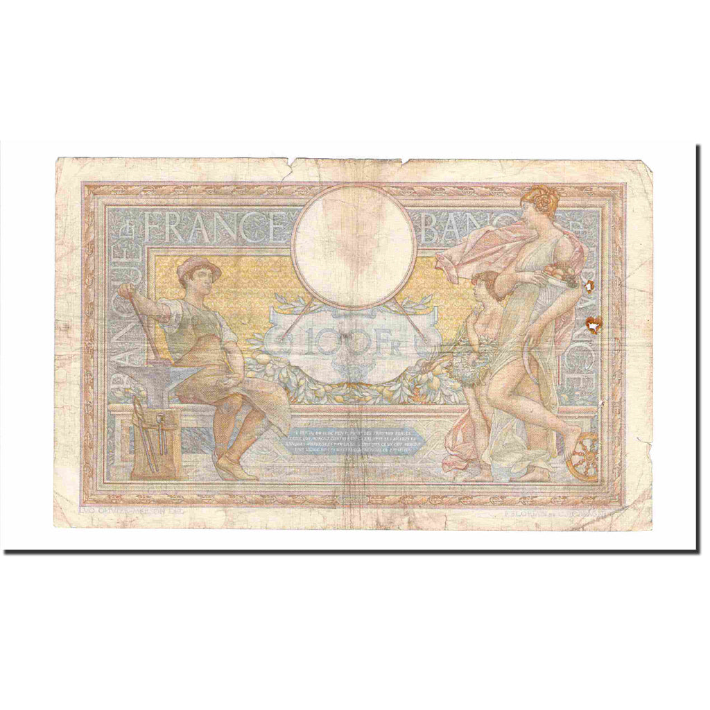 França, 100 Francs, Luc Olivier Merson, 1936, 1936-10-29, VF(20-25), KM:78c