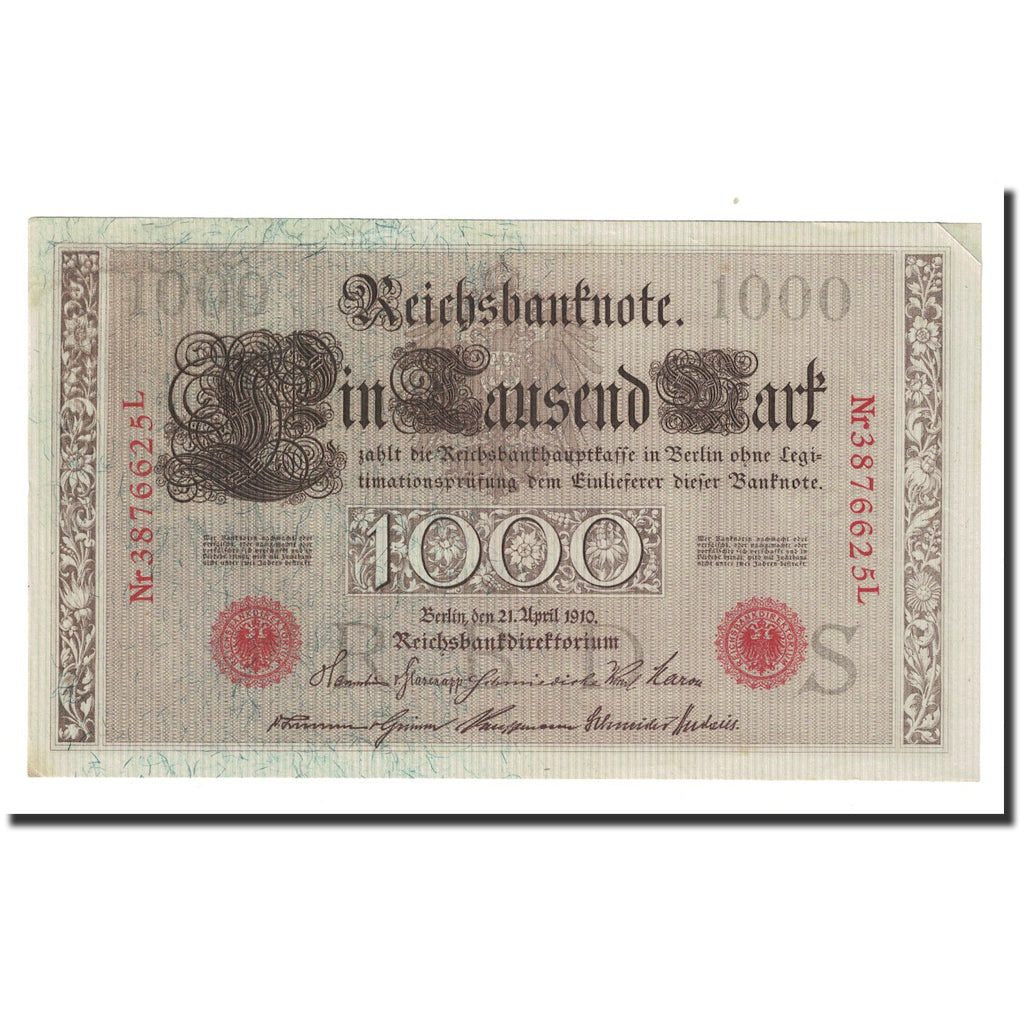 Banknote, Germany, 1000 Mark, 1910, 1910-04-21, KM:44b, UNC(63)