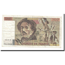 Francja, 100 Francs, Delacroix, 1980, EF(40-45), Fayette:69.4b, KM:154b