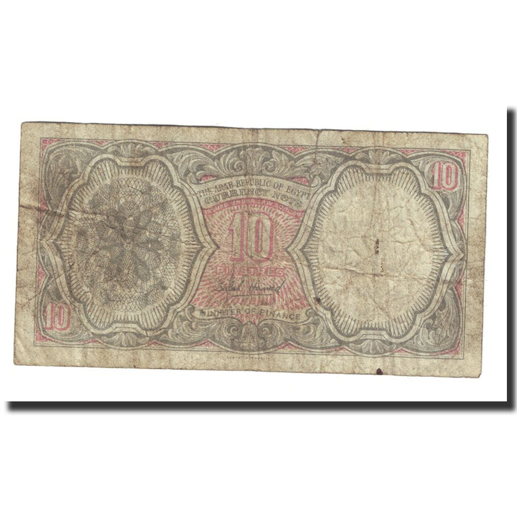 Biljet, Egypte, 10 Piastres, L.1940, KM:184a, TB+