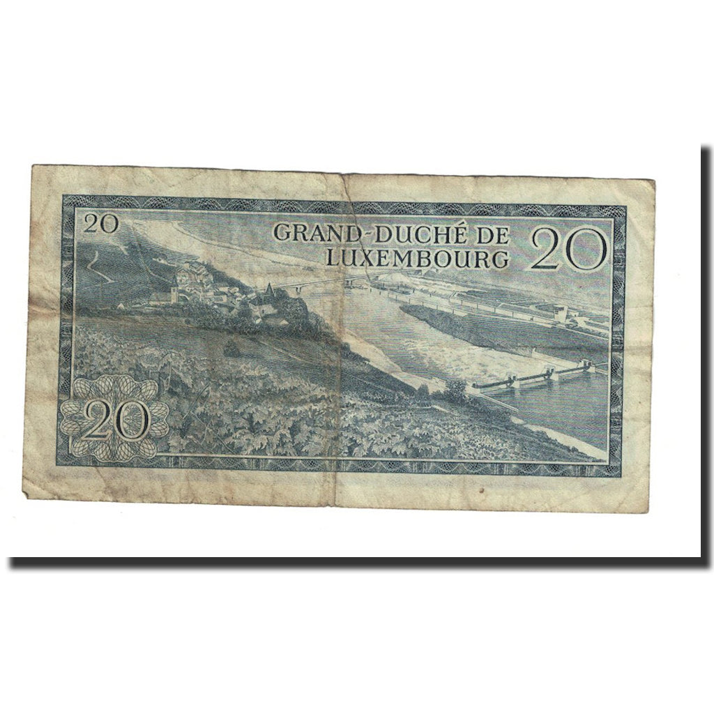 Banknote, Luxembourg, 20 Francs, 1966, 1966-03-07, KM:54a, EF(40-45)