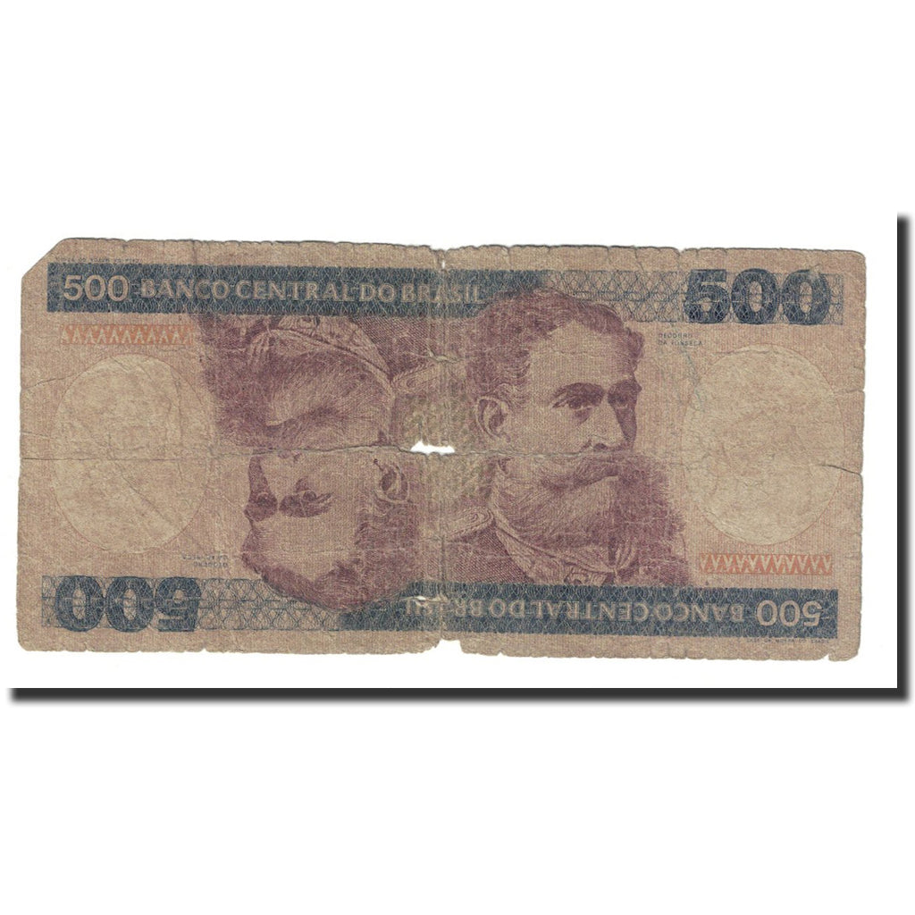 Banconote, Brasile, 500 Cruzeiros, Undated (1981-85), KM:200a, MB+