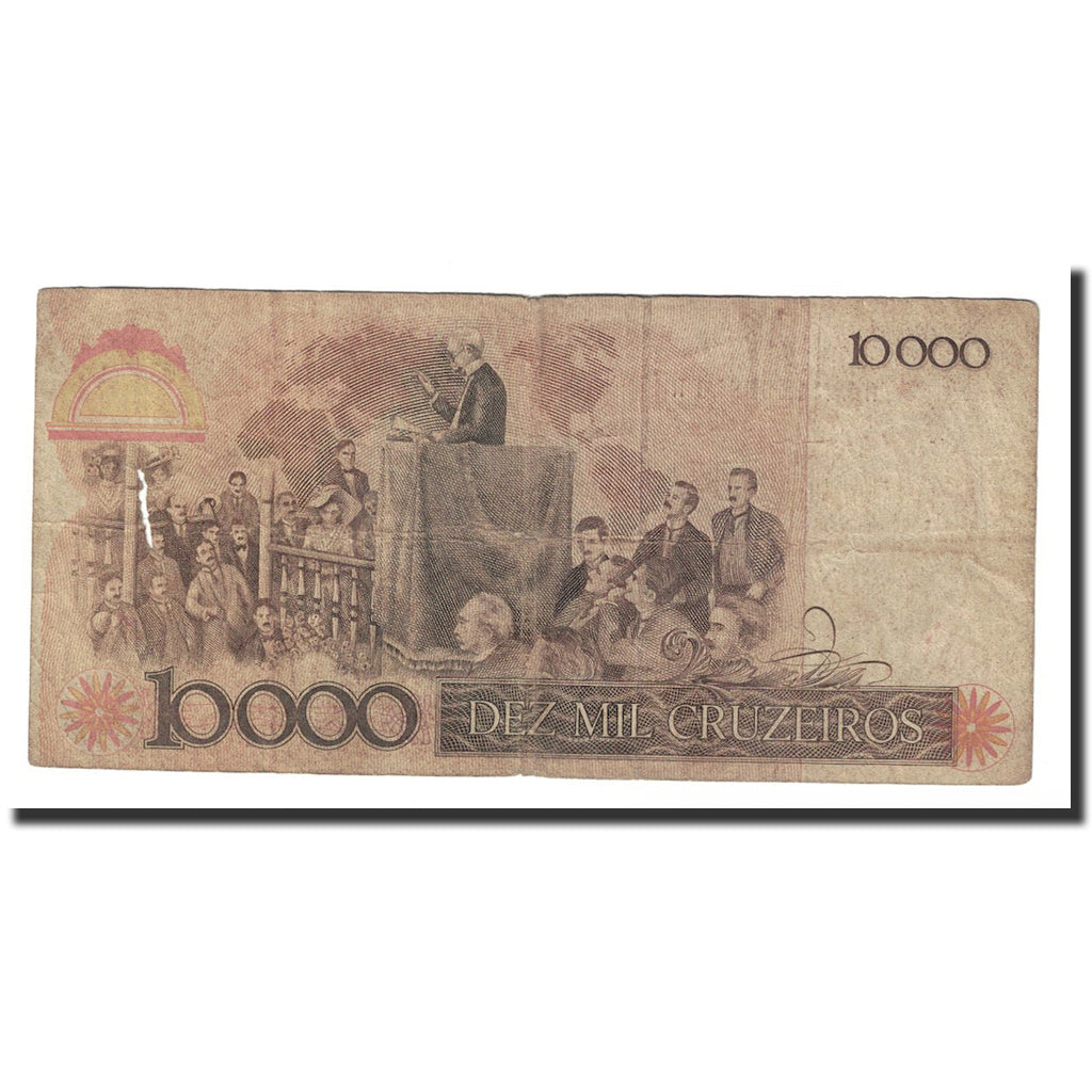 Billete, 10,000 Cruzeiros, undated (1984-85), Brasil, KM:203a, RC