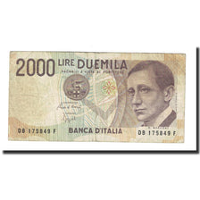 Nota, Itália, 2000 Lire, D.1990, KM:115, AU(50-53)