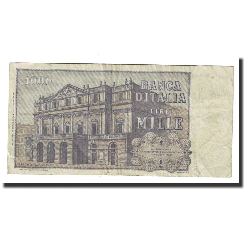 Billet, Italie, 1000 Lire, 1971, 1971-03-11, KM:101b, TTB