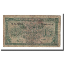 Nota, Bélgica, 10 Francs-2 Belgas, 1943, 1943-02-01, KM:122, VF(30-35)