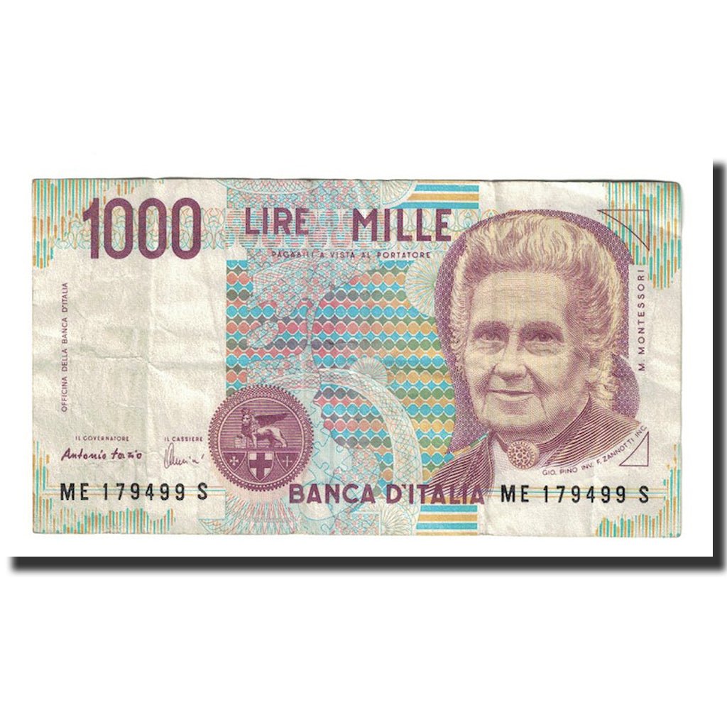 Billet, Italie, 1000 Lire, 1990-1994, KM:114c, TTB