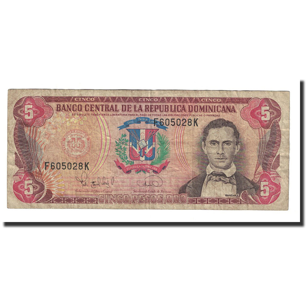 Banknote, Dominican Republic, 5 Pesos Oro, 1995, KM:147a, EF(40-45)