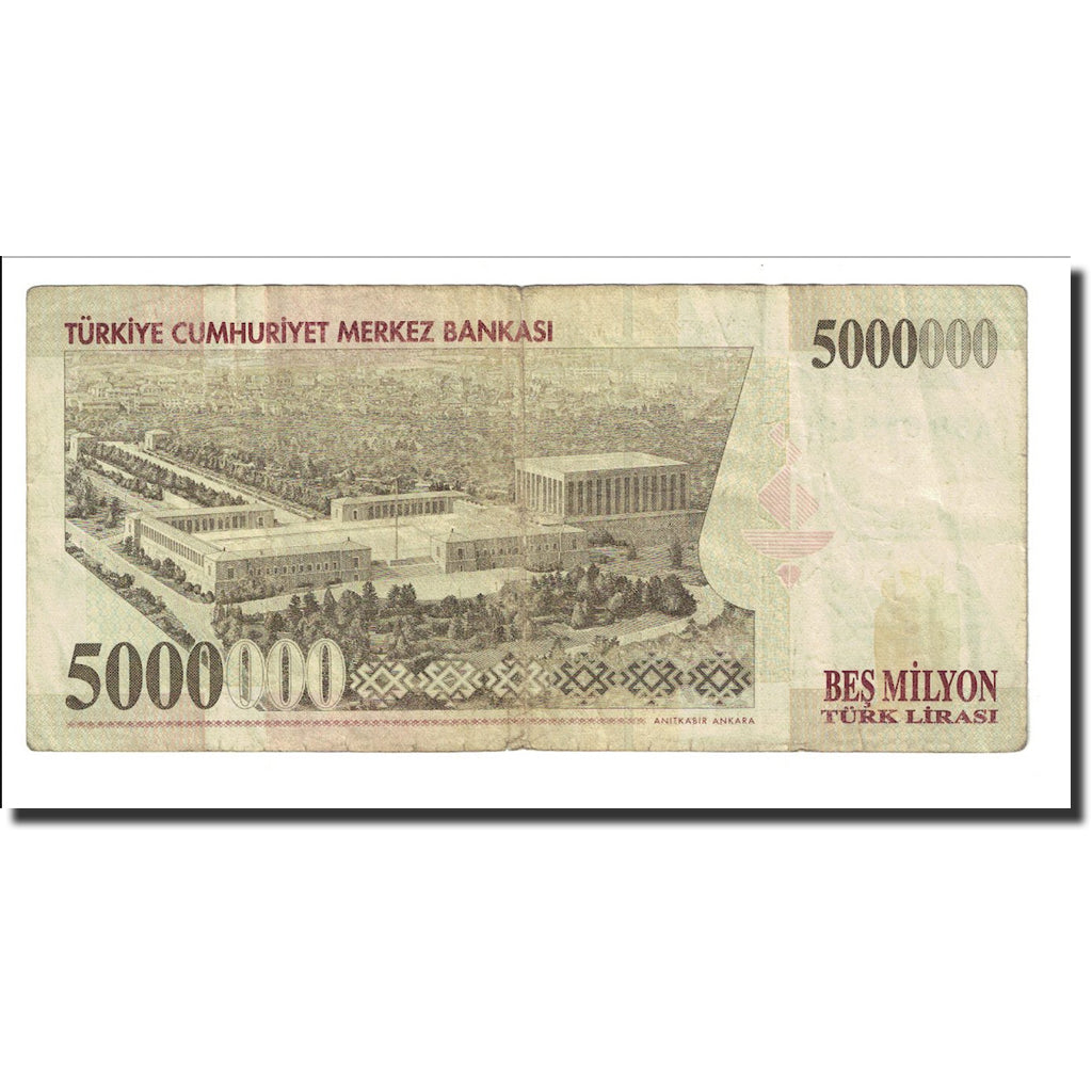 Geldschein, Türkei, 5,000,000 Lira, 1997, KM:210, SS