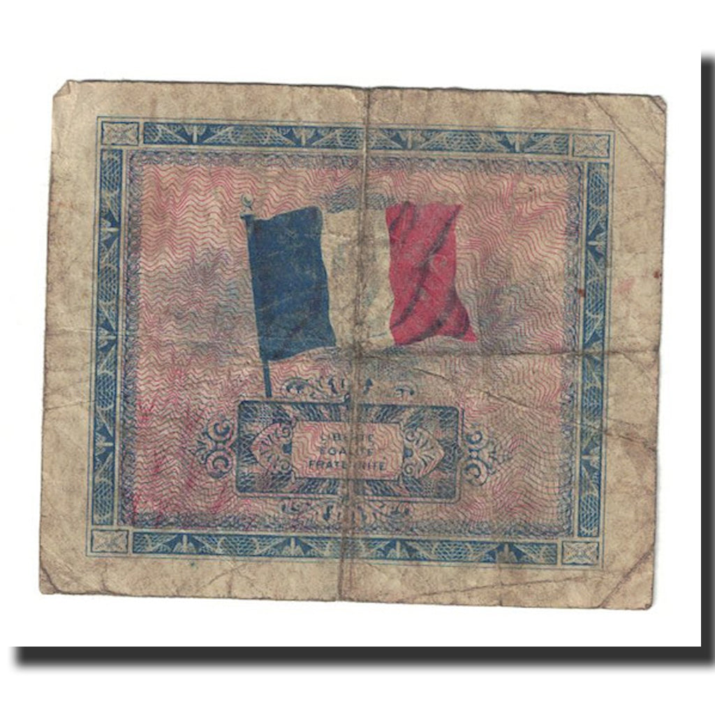 France, 2 Francs, Flag/France, 1944, VF(20-25), Fayette:16.1, KM:114a