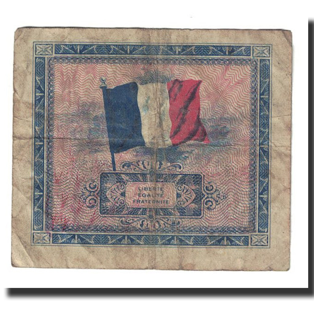 France, 2 Francs, Flag/France, 1944, VF(20-25), Fayette:16.1, KM:114a