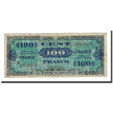 Francia, 100 Francs, 1945 Verso France, 1944, MBC, Fayette:VF25.3, KM:123c