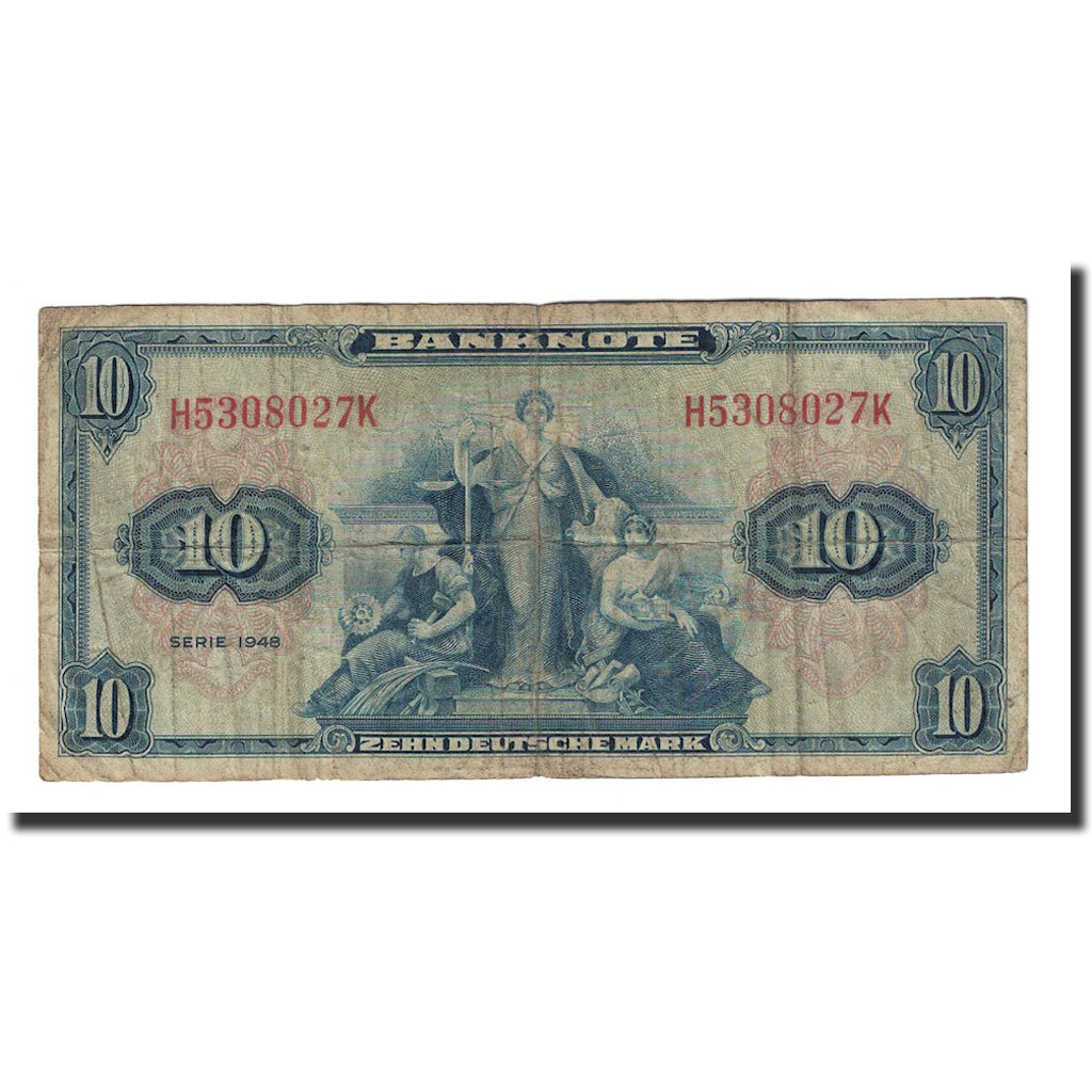 Banknote, GERMANY - FEDERAL REPUBLIC, 10 Deutsche Mark, 1949, 1949-08-22