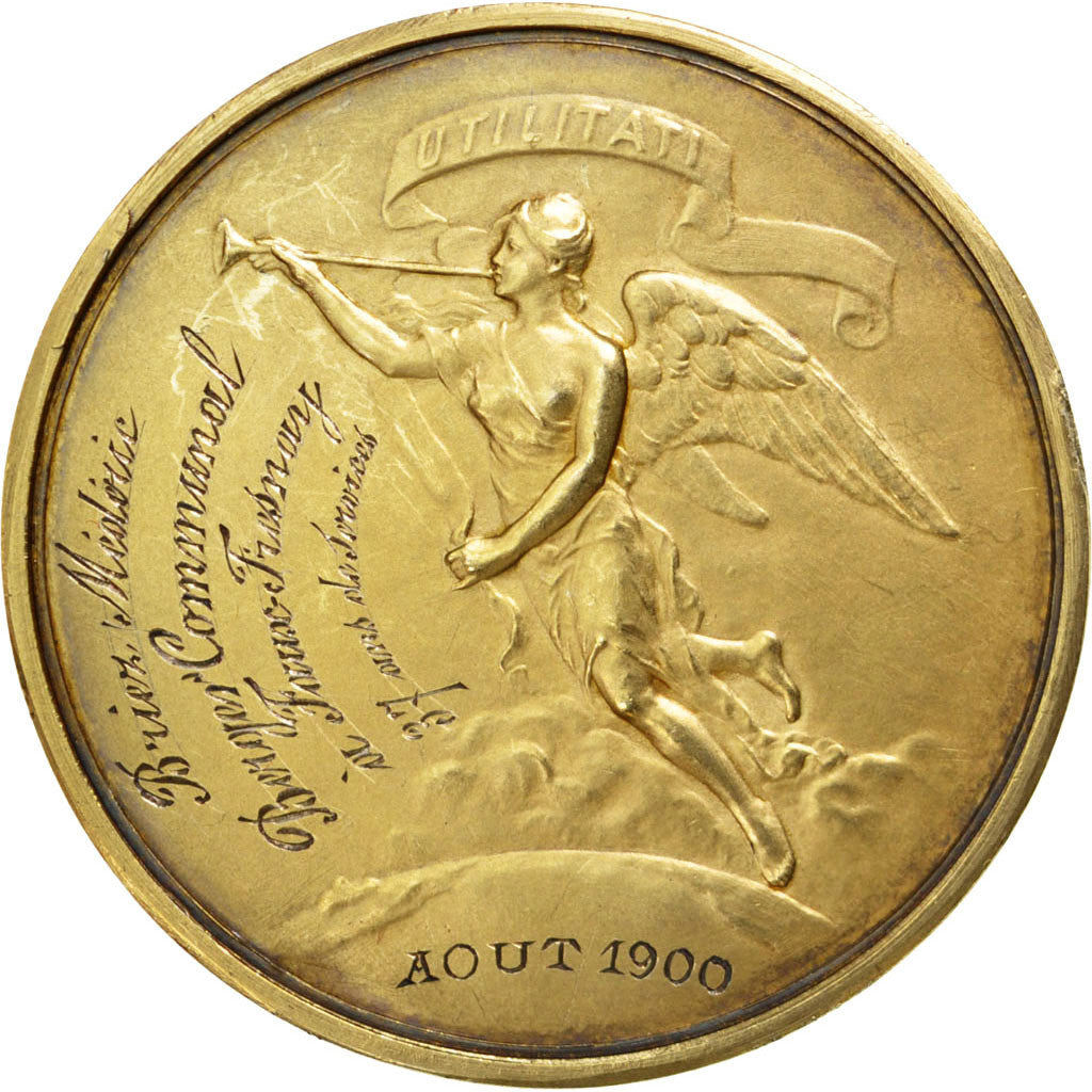 France, Medal, French Third Republic, Business & industry, 1900, MS(60-62)