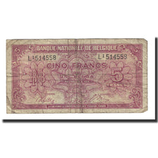 Banknot, Belgia, 5 Francs-1 Belga, 1943, 1943-02-01, KM:121, VF(30-35)