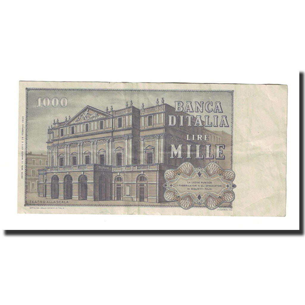 Banknote, Italy, 1000 Lire, 1971, 1971-03-11, KM:101b, AU(55-58)