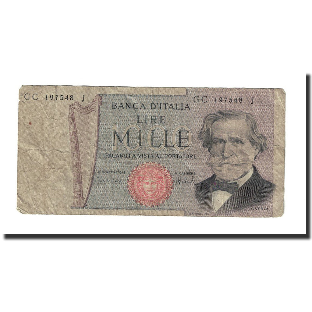 Billet, Italie, 1000 Lire, 1975, 1975-08-05, KM:101d, TTB