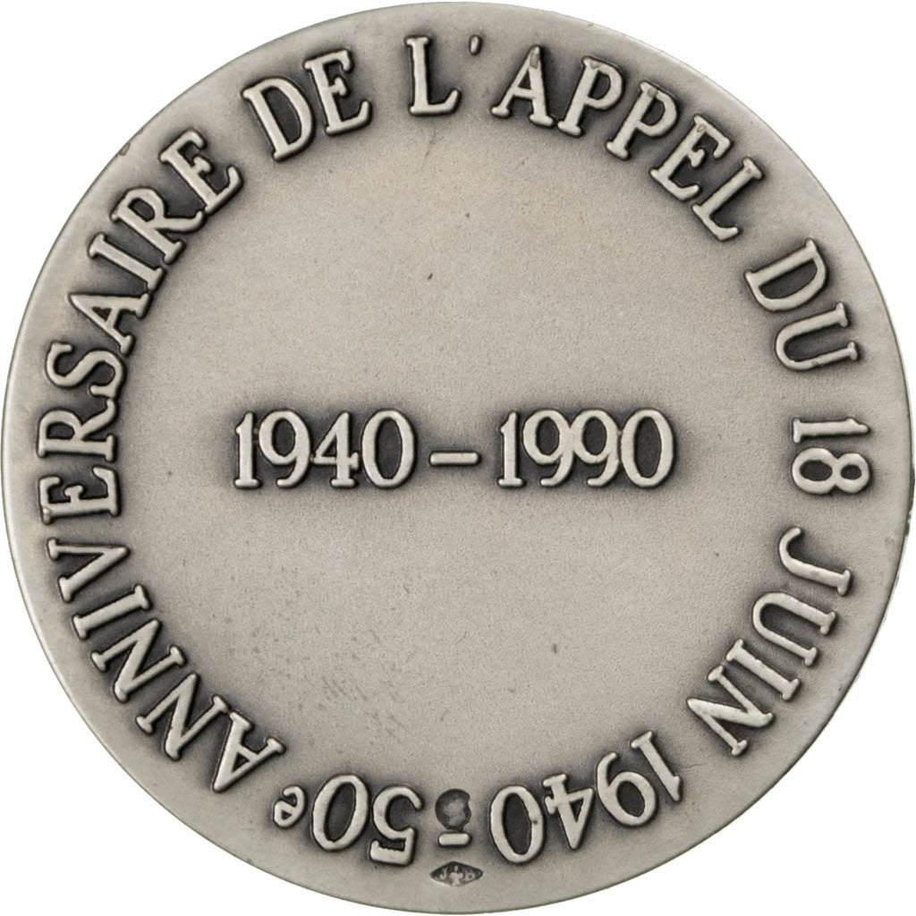 FRANCE, History, French Fifth Republic, Medal, 1990, MS(60-62), Silver, 11.40