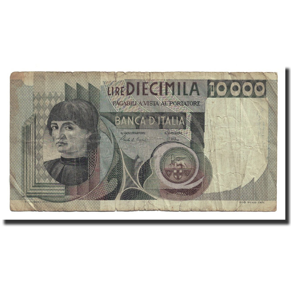 Banknote, Italy, 10,000 Lire, 1976, 1976-08-25, KM:106b, VF(30-35)