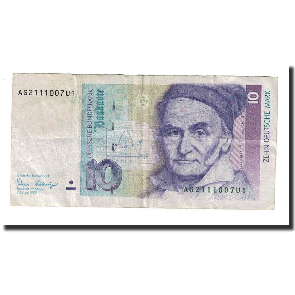 Banknote, GERMANY - FEDERAL REPUBLIC, 10 Deutsche Mark, 1989, 1989-01-02