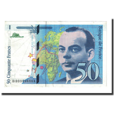 Frankreich, 50 Francs, St Exupéry, 1997, VZ+, Fayette:73.4, KM:157Ad