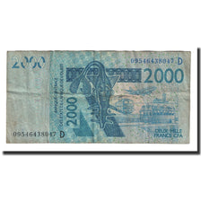 Banknote, West African States, 2000 Francs, 2003, KM:116Aa, EF(40-45)