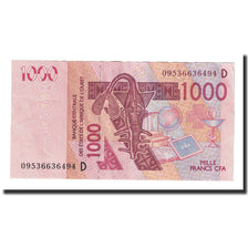 Banknot, Kraje Afryki Zachodniej, 1000 Francs, 2003, KM:715Ka, UNC(60-62)