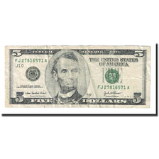 Nota, Estados Unidos da América, Five Dollars, 2003, KM:4855, EF(40-45)