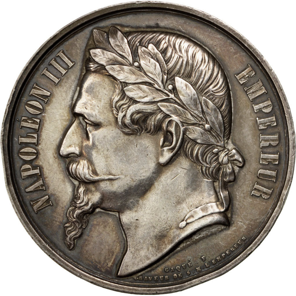 FRANCE, Business & industry, Second French Empire, Medal, 1869, AU(55-58), Caqué