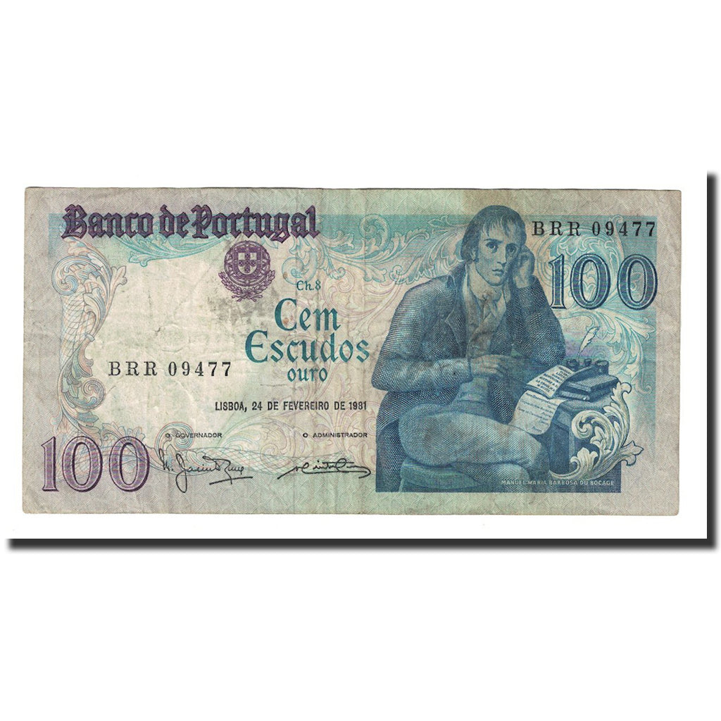 Biljet, Portugal, 100 Escudos, 1981, 1981-02-24, KM:178b, TTB