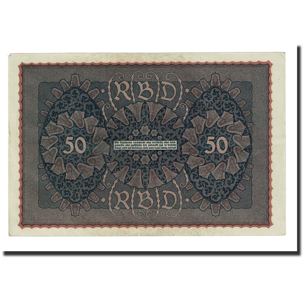 Nota, Alemanha, 50 Mark, 1919, 1919-06-24, KM:66, AU(55-58)