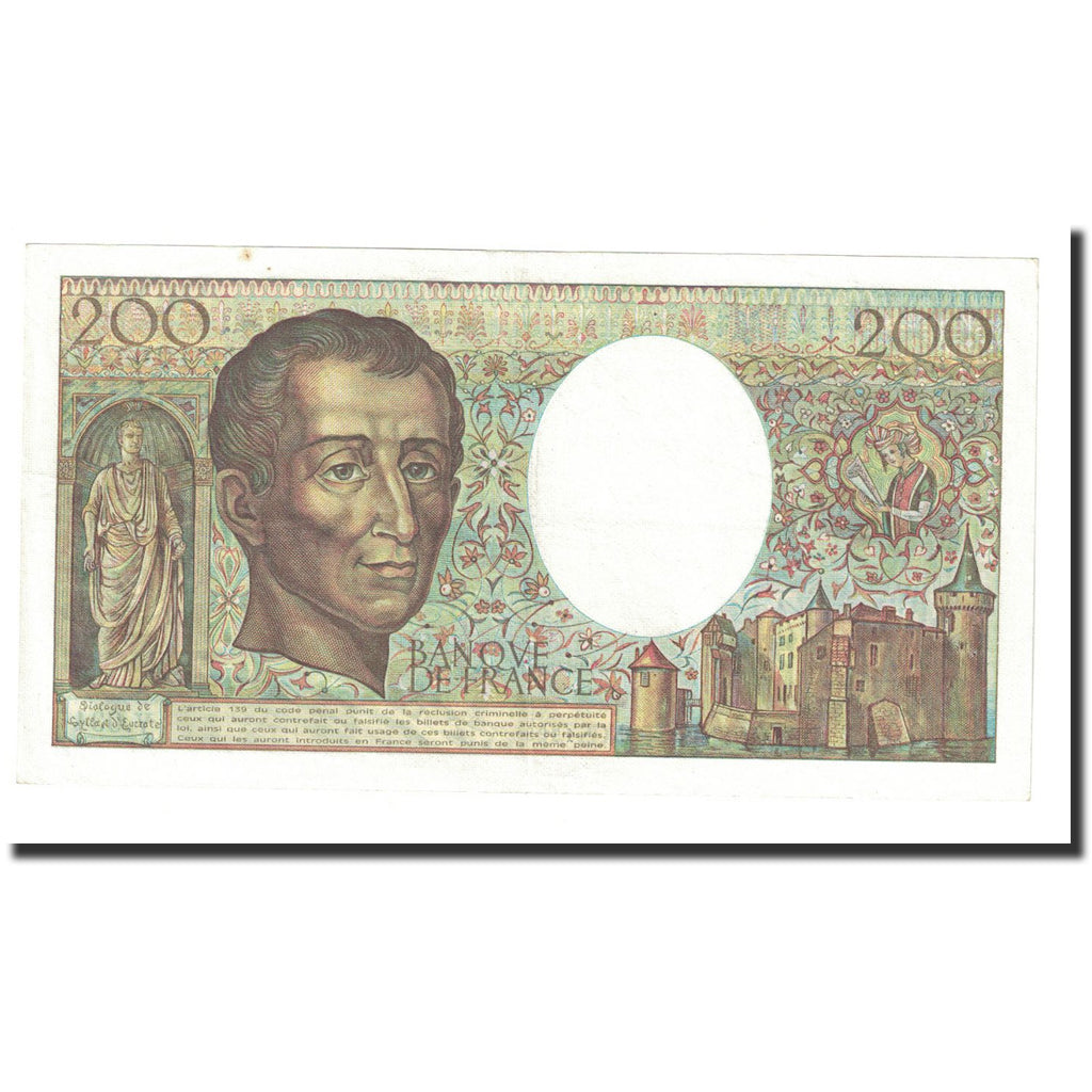 Frankreich, 200 Francs, Montesquieu, 1985, VZ+, Fayette:70.5, KM:155a