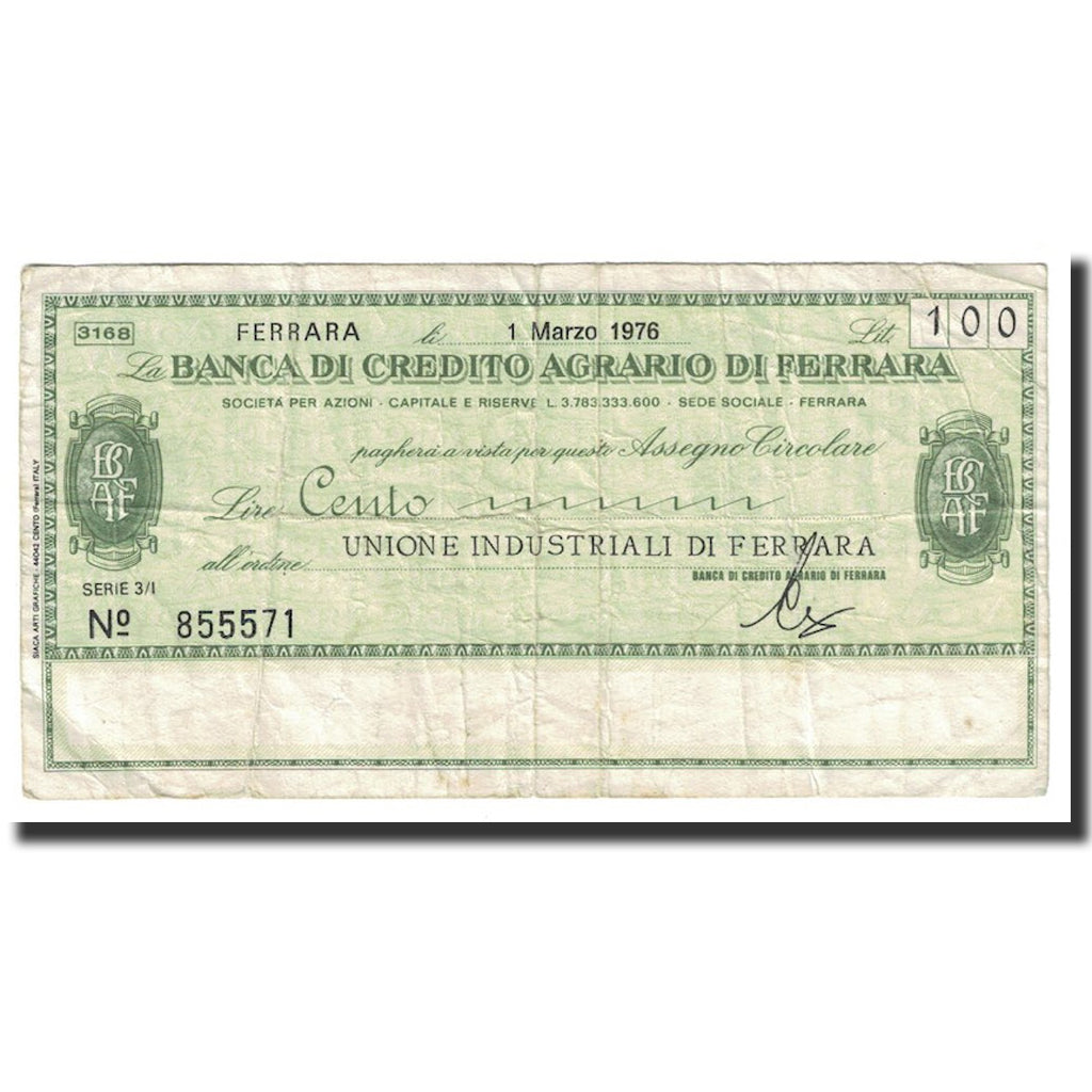 Nota, Itália, 100 Lire, 1976, 1976-03-01, VF(30-35)