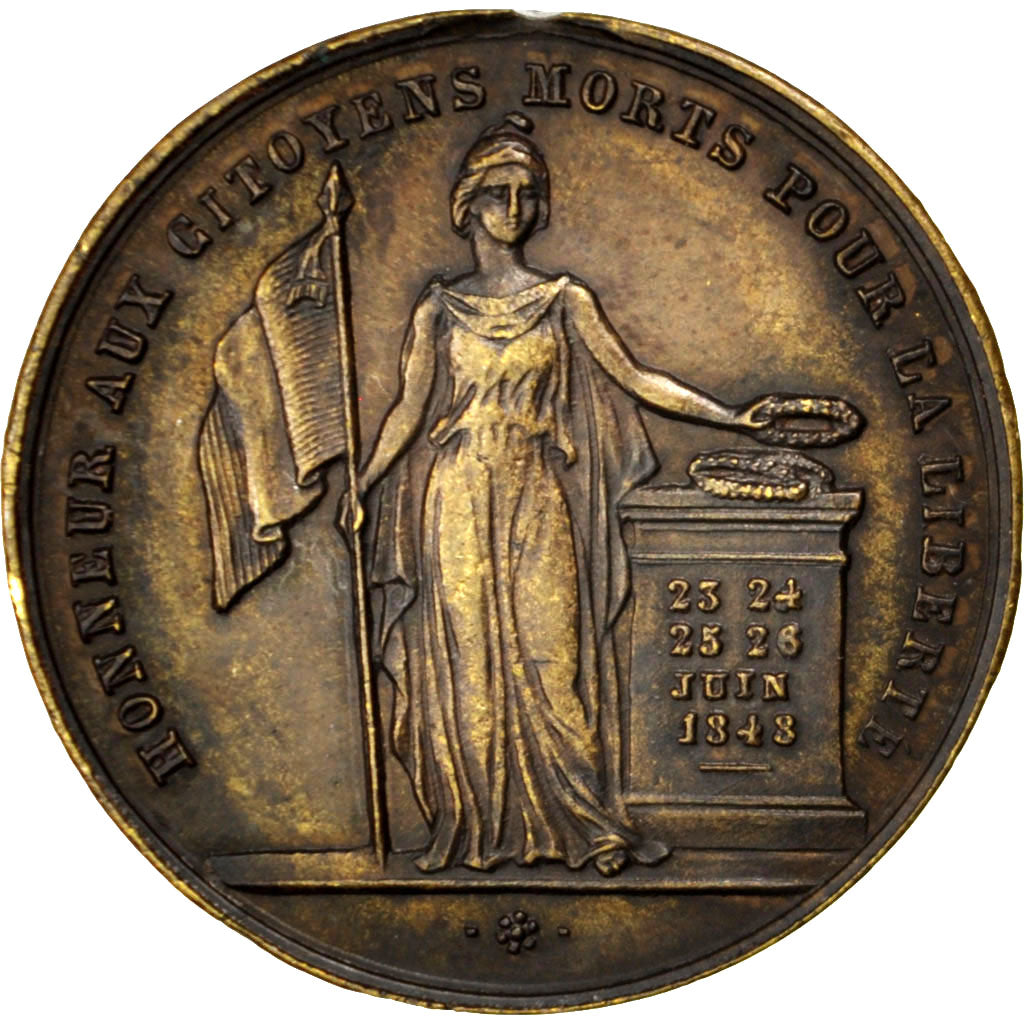 France, Medal, French Second Republic, History, 1848, SUP, Cuivre