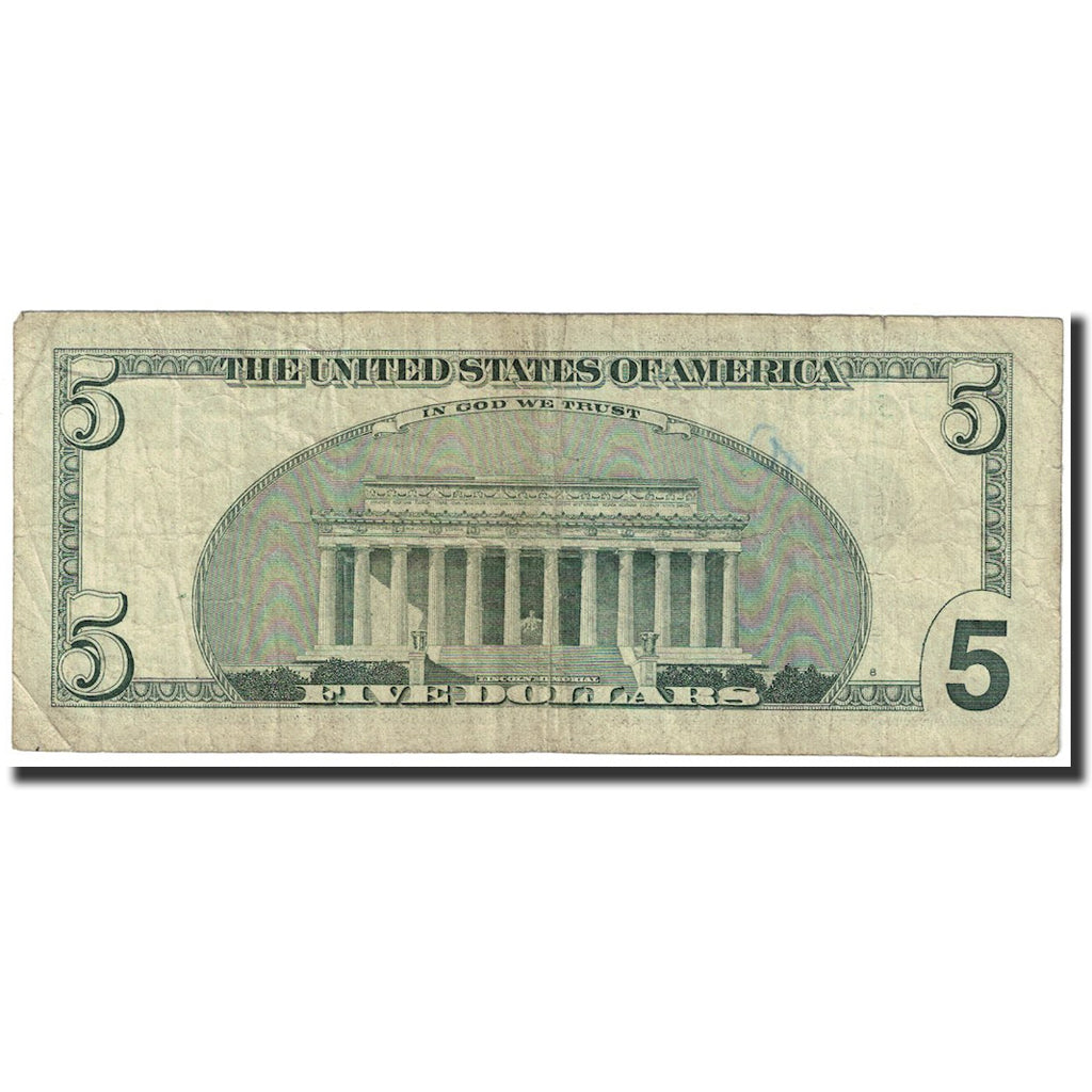 Banknote, United States, Five Dollars, 2001, KM:4592, VF(30-35)