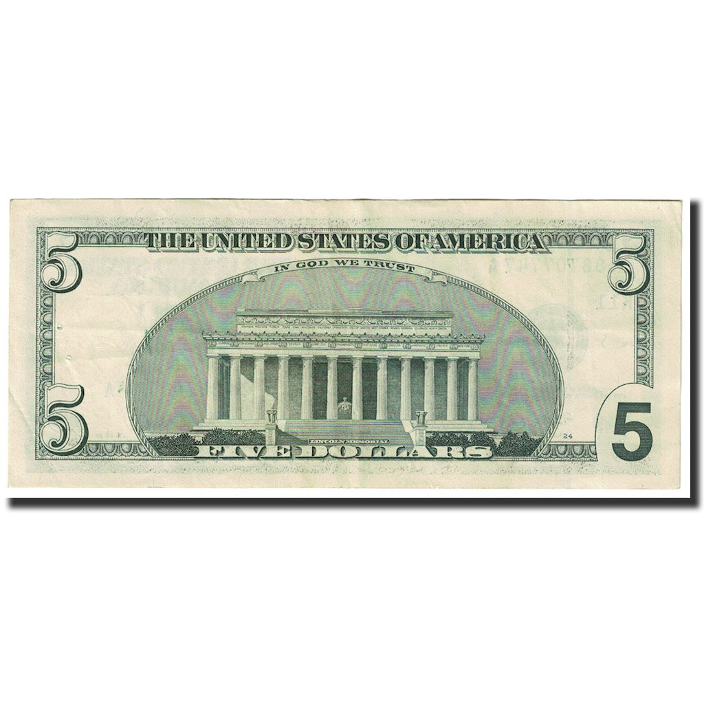 Geldschein, Vereinigte Staaten, Five Dollars, 2001, KM:4597, VZ