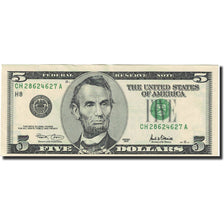 Billet, États-Unis, Five Dollars, 2001, KM:4594, SUP+