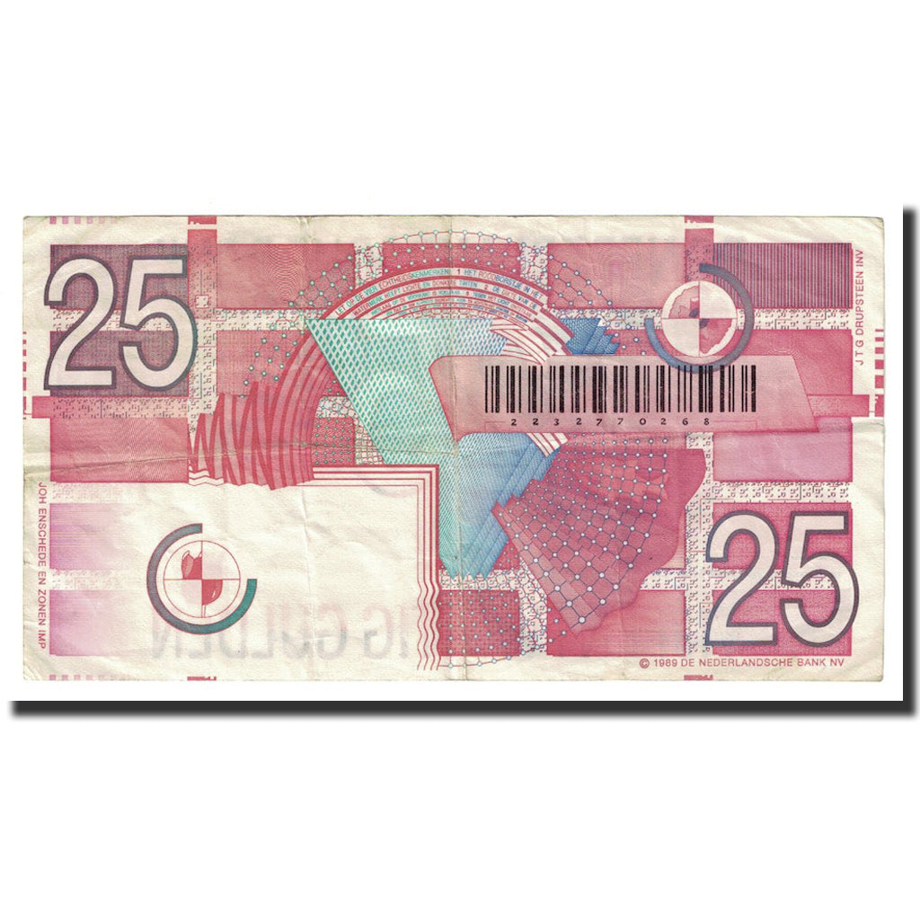 Banknote, Netherlands, 25 Gulden, 1989, KM:100, EF(40-45)