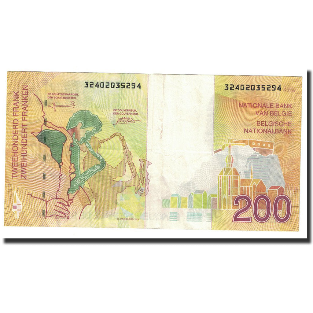 Banknote, Belgium, 200 Francs, 1995, KM:148, AU(55-58)