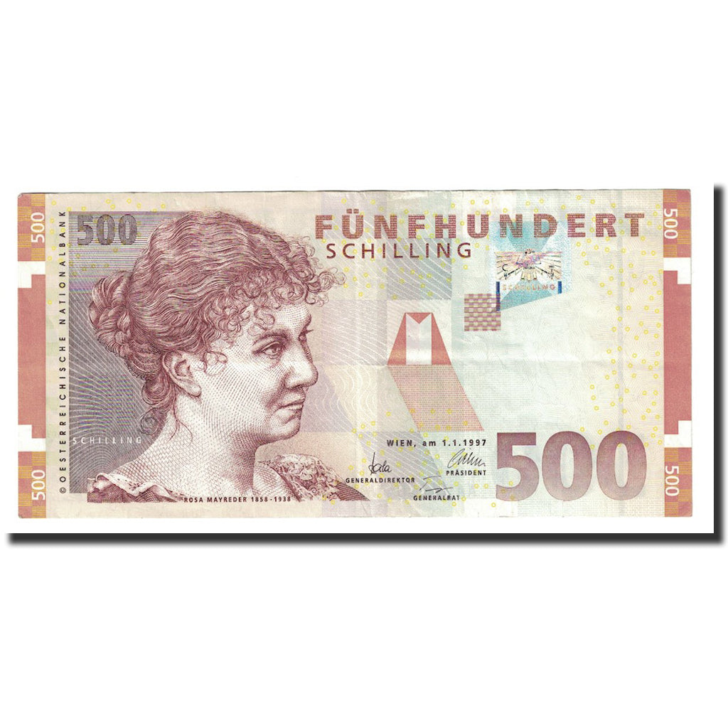 Banknot, Austria, 500 Schilling, 1997, 1997-01-01, KM:154, AU(55-58)