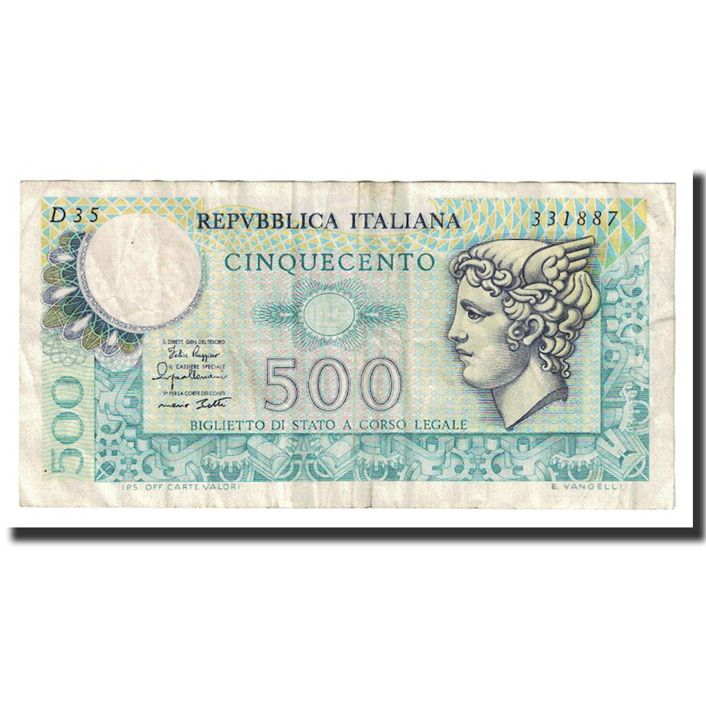 Nota, Itália, 500 Lire, 1979, 1979-04-02, KM:94, EF(40-45)
