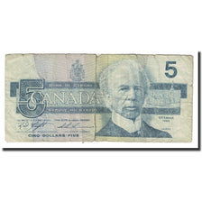 Nota, Canadá, 5 Dollars, 1986, KM:95d, VF(20-25)