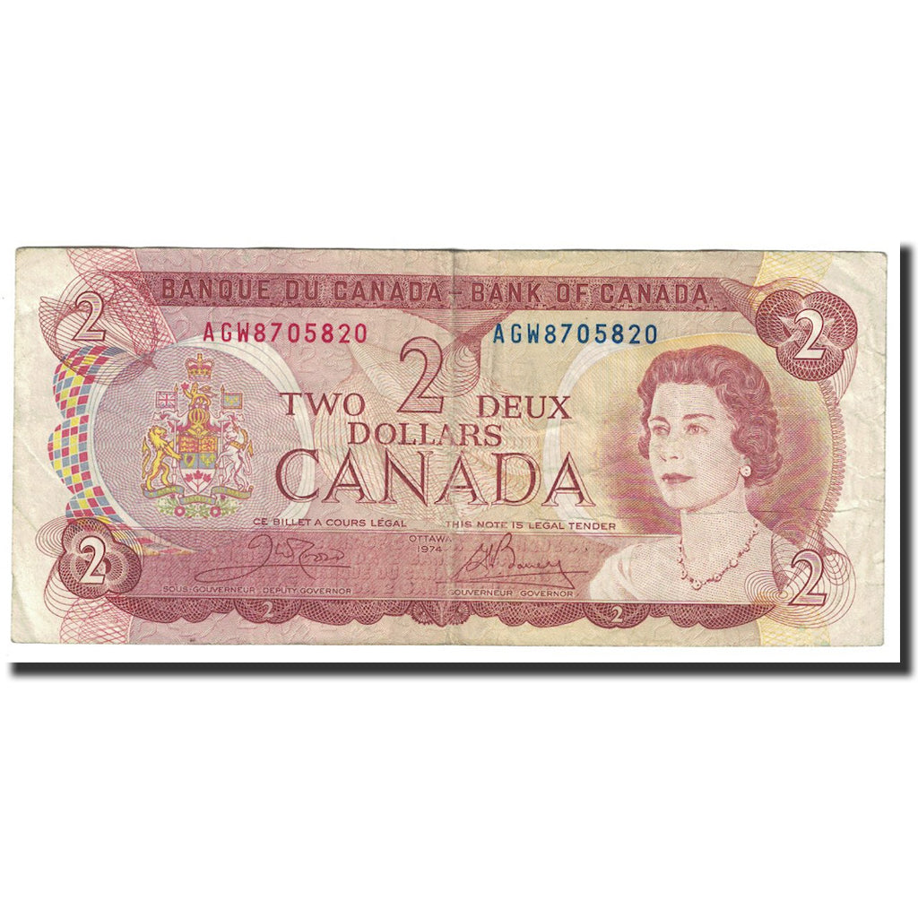 Banknote, Canada, 2 Dollars, 1974, KM:86b, EF(40-45)