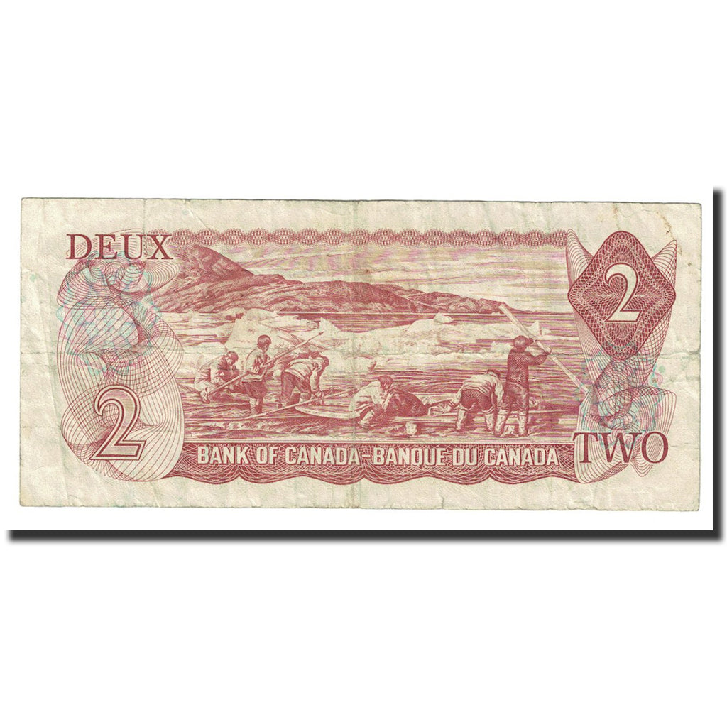 Nota, Canadá, 2 Dollars, 1974, KM:86b, VF(30-35)