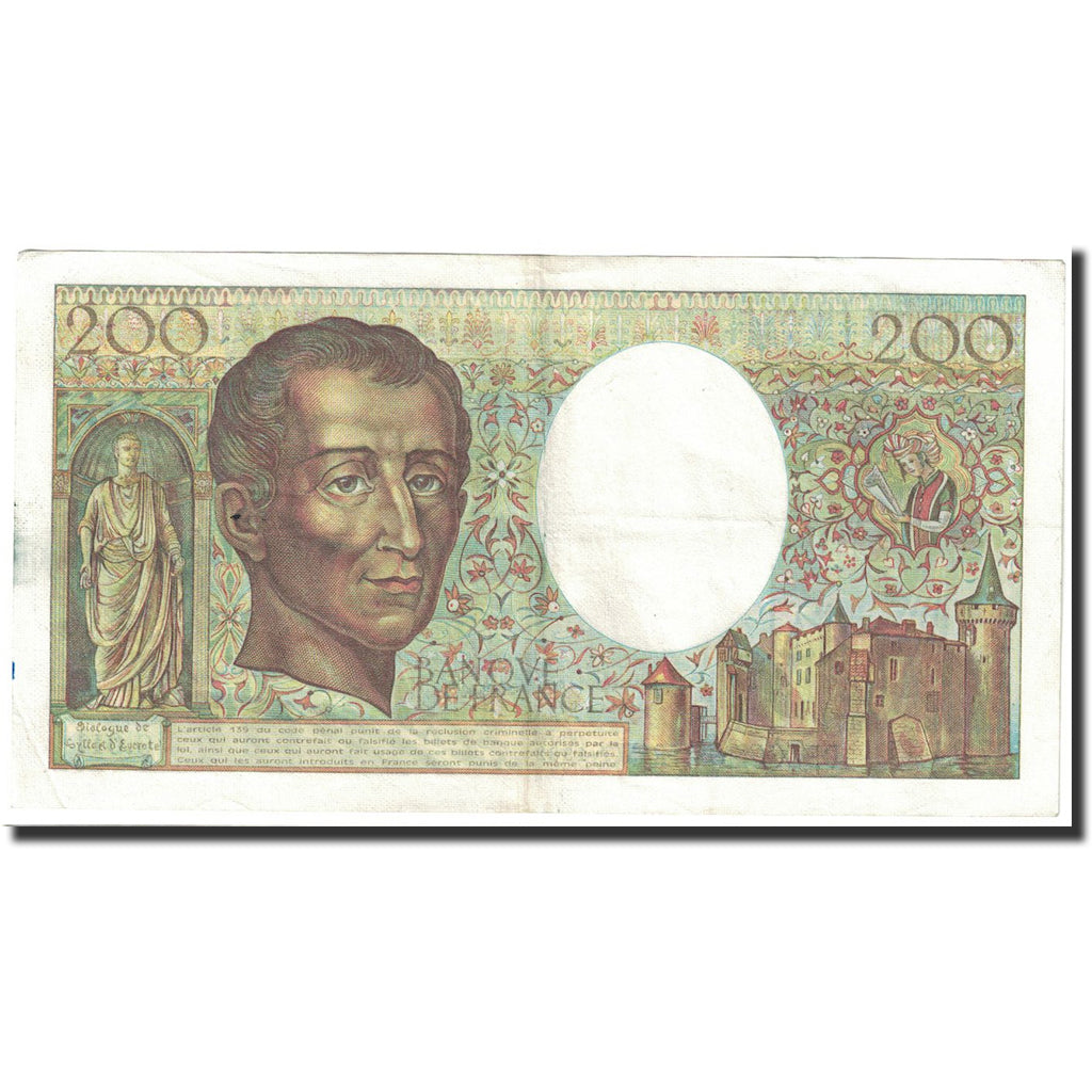 Francia, 200 Francs, Montesquieu, 1982, SPL-, Fayette:70.2, KM:155a