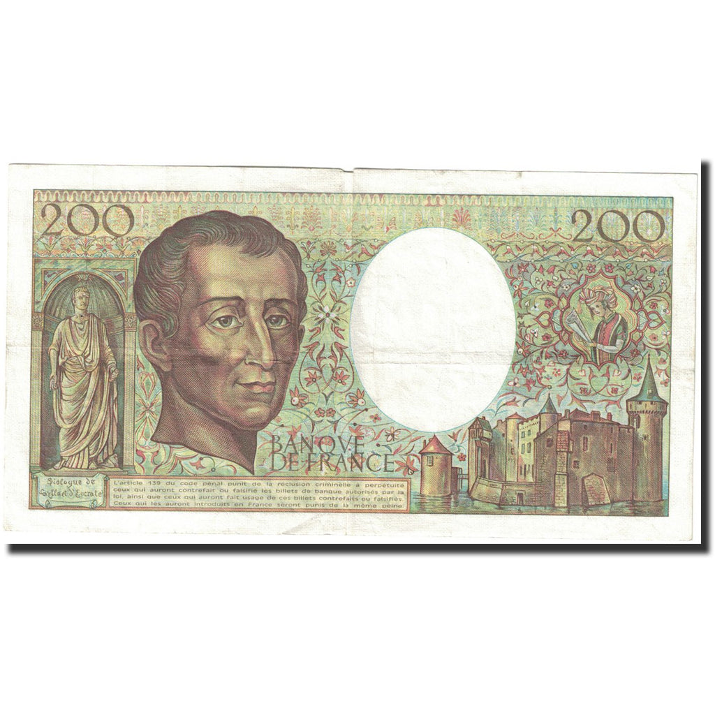 Francia, 200 Francs, Montesquieu, 1982, BB, Fayette:70.3, KM:155a
