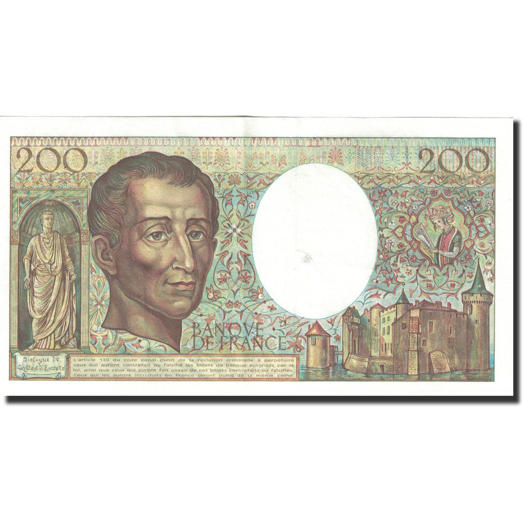 Francia, 200 Francs, Montesquieu, 1982, SPL, Fayette:70.3, KM:155a