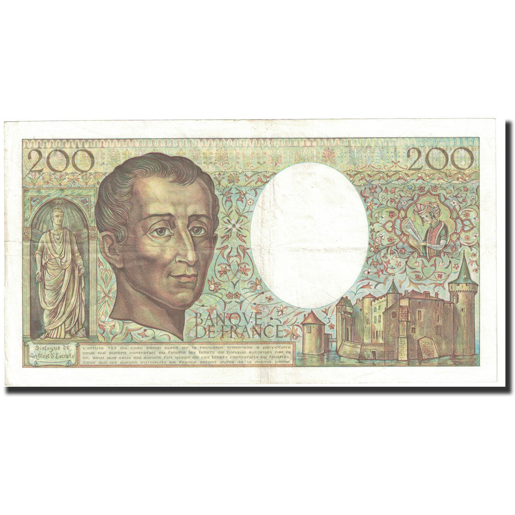 Frankreich, 200 Francs, Montesquieu, 1982, SS+, Fayette:70.3, KM:155a