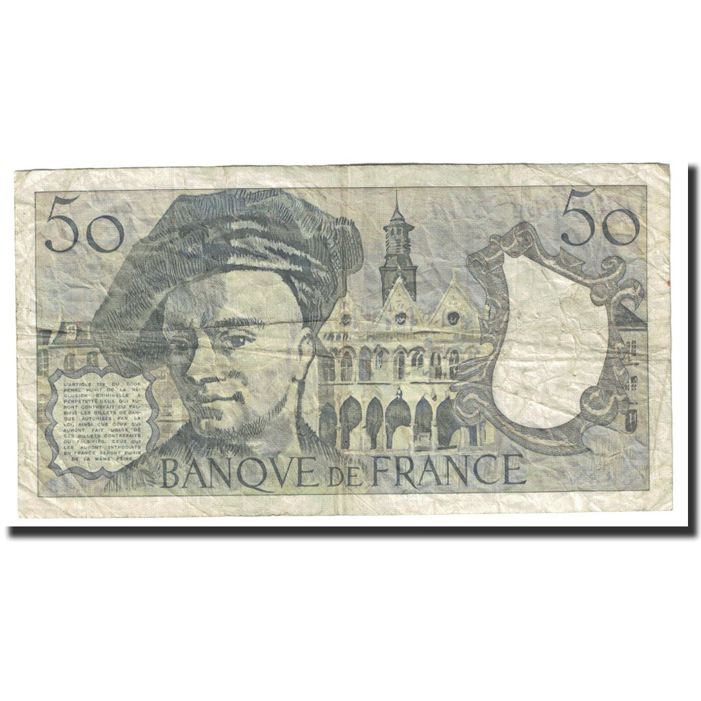 France, 50 Francs, Quentin de La Tour, 1980, TB+, Fayette:67.6, KM:152b