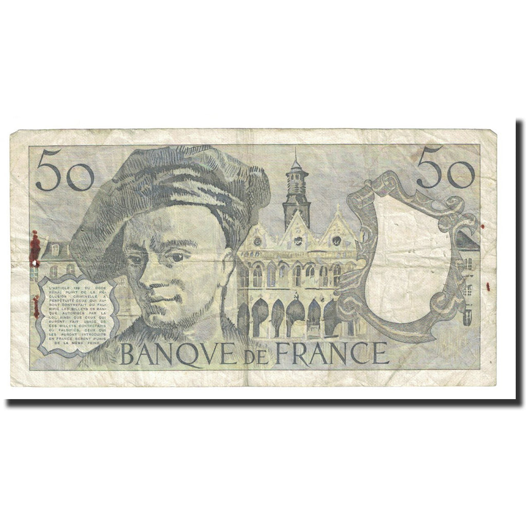 France, 50 Francs, Quentin de La Tour, 1980, TB+, Fayette:67.6, KM:152b